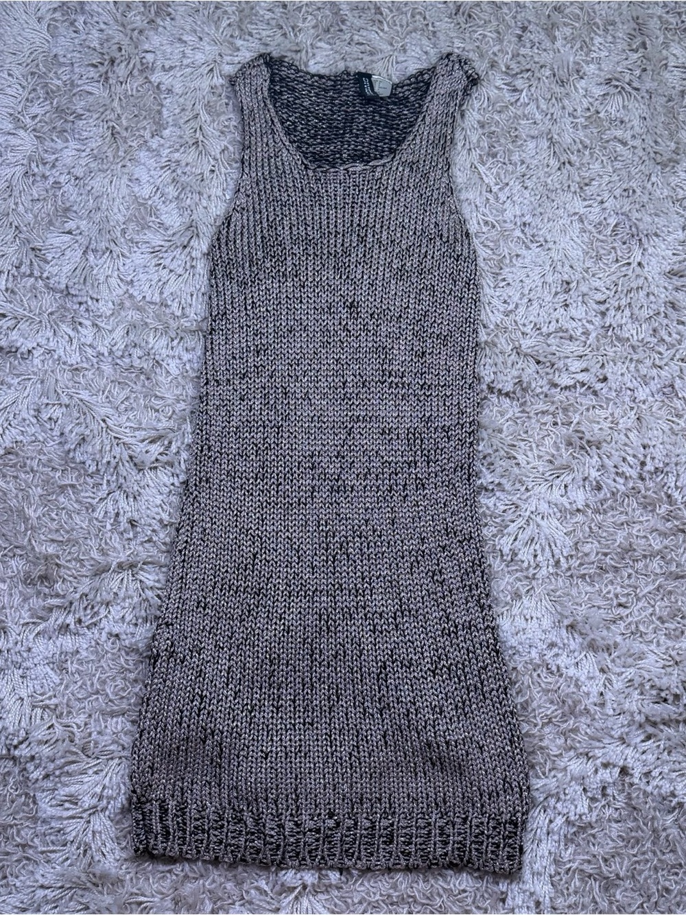 H&M Sleeveless Knit Dress in Taupe Brown